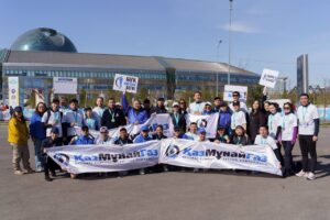 Команда КазМунайГаза — Аэро приняла участие в забеге единства «Бірлік жүгірісі»
